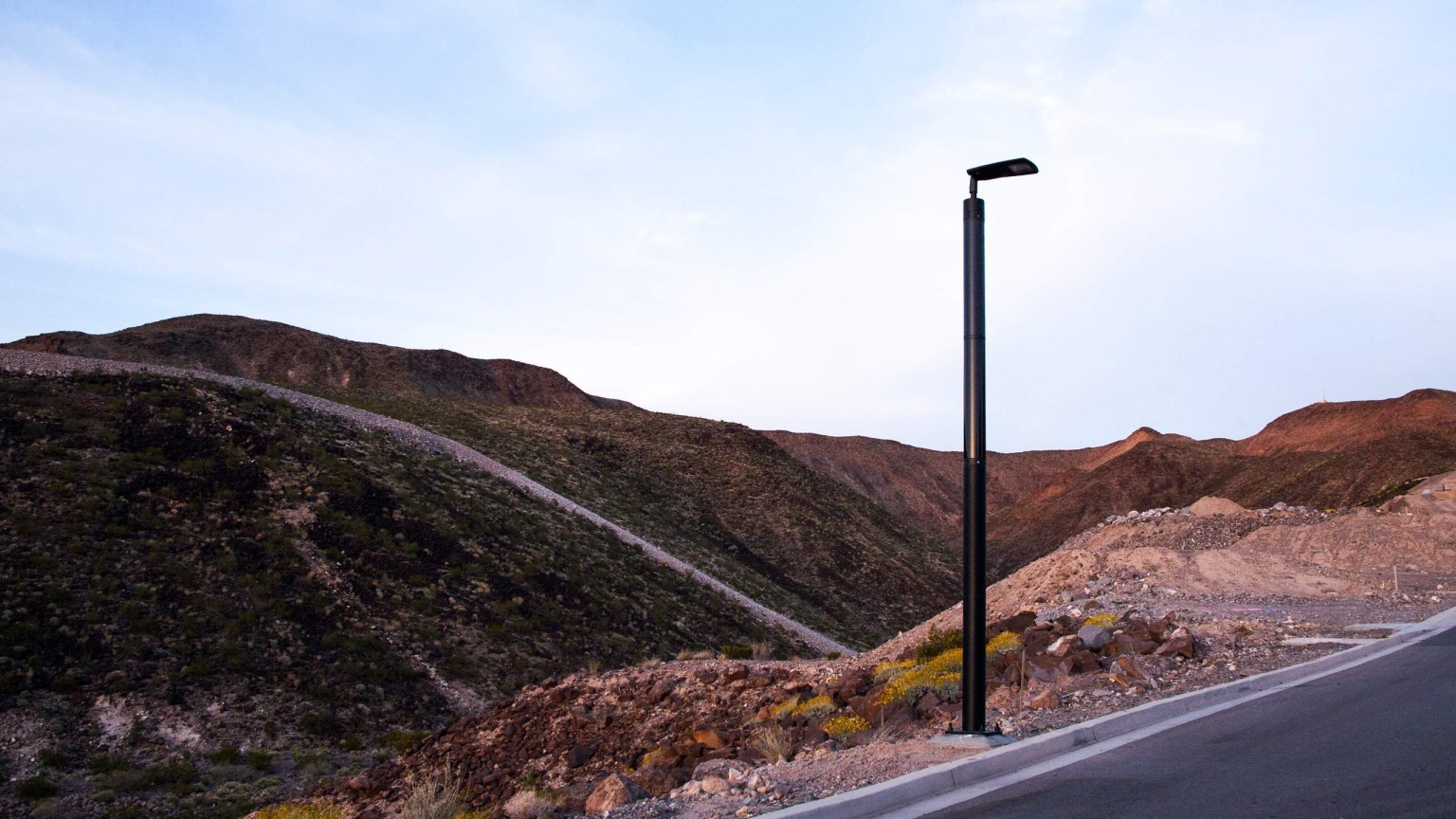 Soluxio solar pathway lighting in Nevada mountains