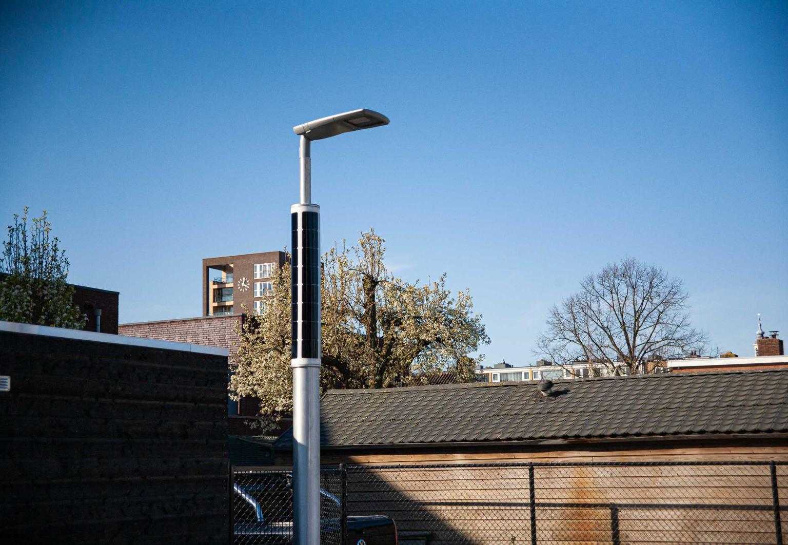 Solar-powered parking lot lighting Solar-powered parking lot lighting
