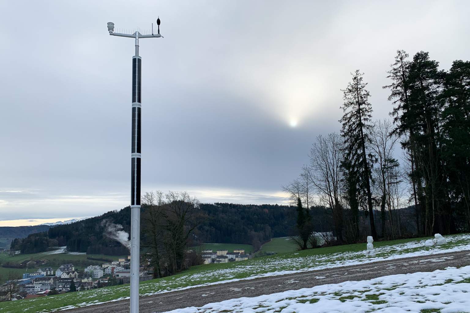 Solar-powered Soluxio during winter time